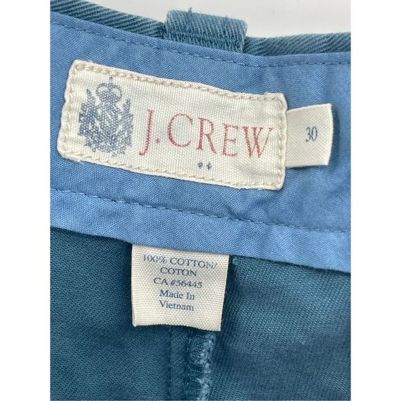 J Crew Shorts Chino Men's Size 30 Blue Green Flat Front 9" Inseam - Picture 10 of 12